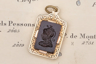 19th Century Rolled Gold Intaglio Pendant-Ravensbury Antiques