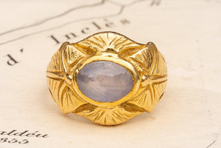 French Art Nouveau Star Sapphire Ring-Ravensbury Antiques