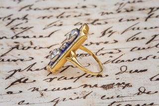 Belle Époque Diamond and Enamel Ring-Ravensbury Antiques