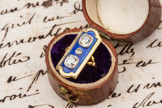 Belle Époque Diamond and Enamel Ring-Ravensbury Antiques