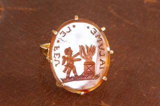 Georgian Cupid Intaglio Seal Ring-Ravensbury Antiques