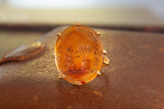 Georgian Cupid Intaglio Seal Ring-Ravensbury Antiques