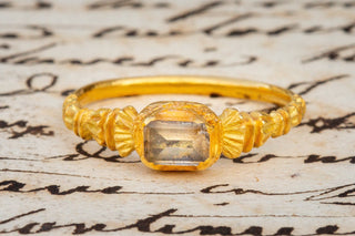 Renaissance Gold and Rock Crystal Ring-Ravensbury Antiques
