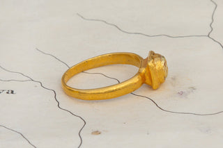 Ancient Roman Gold Ring with Coin-Ravensbury Antiques