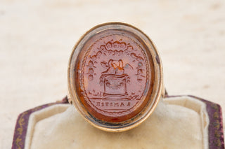 Early 19th Century Glass Intaglio Ring-Ravensbury Antiques