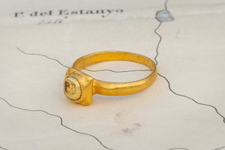 Ancient Roman Gold Ring with Coin-Ravensbury Antiques