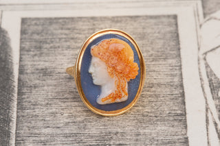 Italian 18th Century Medusa Cameo Ring-Ravensbury Antiques