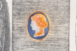 Italian 18th Century Medusa Cameo Ring-Ravensbury Antiques