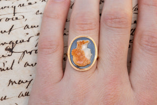 Italian 18th Century Medusa Cameo Ring-Ravensbury Antiques