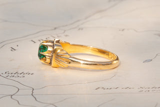 Victorian Green Paste and Enamel Ring-Ravensbury Antiques