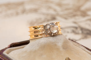 Georgian 18K Rose Cut Diamond Solitaire-Ravensbury Antiques