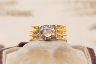 Georgian 18K Rose Cut Diamond Solitaire-Ravensbury Antiques