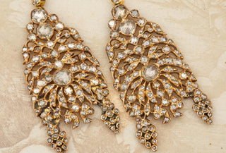 Victorian Rose Cut Diamond Earrings-Ravensbury Antiques
