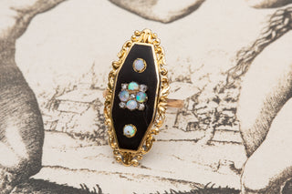 Early 19th Century Onyx and Opal Cluster-Ravensbury Antiques