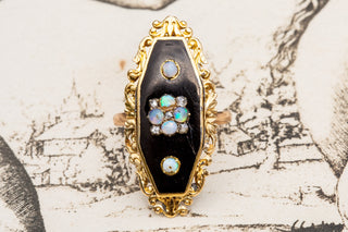 Early 19th Century Onyx and Opal Cluster-Ravensbury Antiques