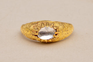 Seljuk Dynasty Islamic Moonstone Gold Ring-Ravensbury Antiques