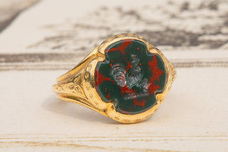 French 19th Century Bloodstone Intaglio Signet-Ravensbury Antiques