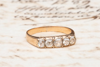 Victorian Rose Cut Diamond Half Hoop Ring-Ravensbury Antiques