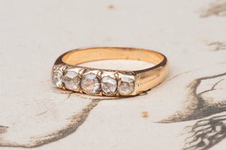 Victorian Rose Cut Diamond Half Hoop Ring-Ravensbury Antiques