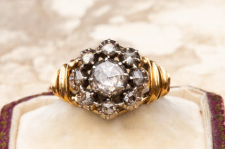 Dutch Mid-Century Diamond Cluster Ring-Ravensbury Antiques