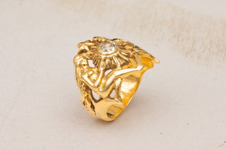 French Art Nouveau Figural Diamond Ring-Ravensbury Antiques