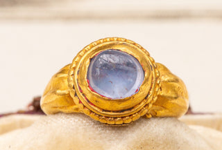 Ancient Javanese Gold & Sapphire Ring-Ravensbury Antiques