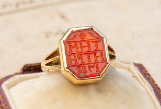 Georgian Carnelian Intaglio Seal Signet Ring-Ravensbury Antiques