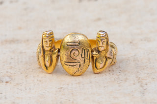 Art Nouveau Egyptian Revival Scarab Ring-Ravensbury Antiques