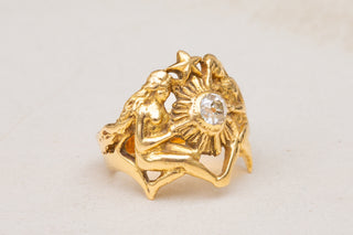 French Art Nouveau Figural Diamond Ring-Ravensbury Antiques