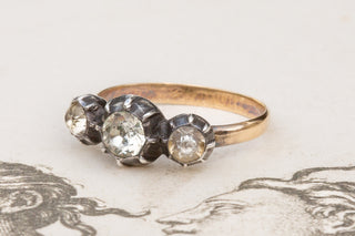 Georgian Three Stone Paste Trilogy Ring-Ravensbury Antiques