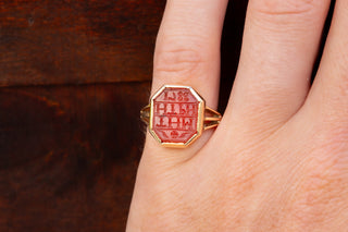 Georgian Carnelian Intaglio Seal Signet Ring-Ravensbury Antiques