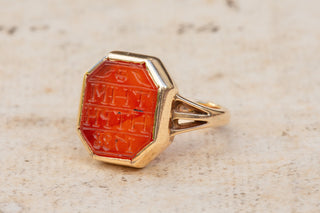 Georgian Carnelian Intaglio Seal Signet Ring-Ravensbury Antiques