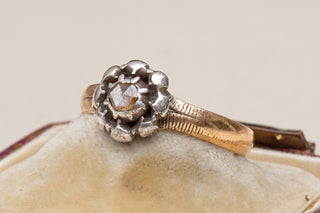 Victorian Rose Cut Diamond Solitaire Ring-Ravensbury Antiques