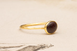 15th-16th Century Carbuncle Garnet Gold Ring-Ravensbury Antiques