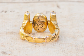 Art Nouveau Egyptian Revival Scarab Ring-Ravensbury Antiques