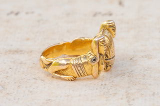 Art Nouveau Egyptian Revival Scarab Ring-Ravensbury Antiques